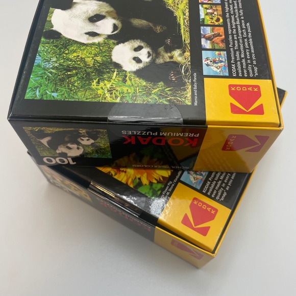 Kodak Premium Puzzles 100 Piece Panda Mama Baby Pig Sunflower New Sealed - Picture 5 of 5